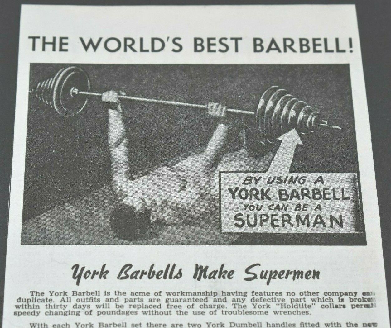 VTG 2.5 lb & 1.25 lb YORK BARBELL Standard Size Weights Barbell gym vintage Rare 