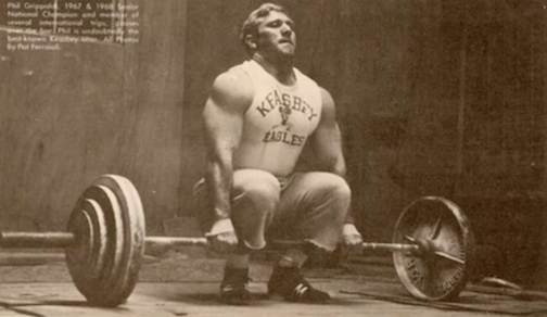 Olympic Weightlifting Sensation from the 60s & 70s, Phil Grippaldi, was known for his massive arms & strength.