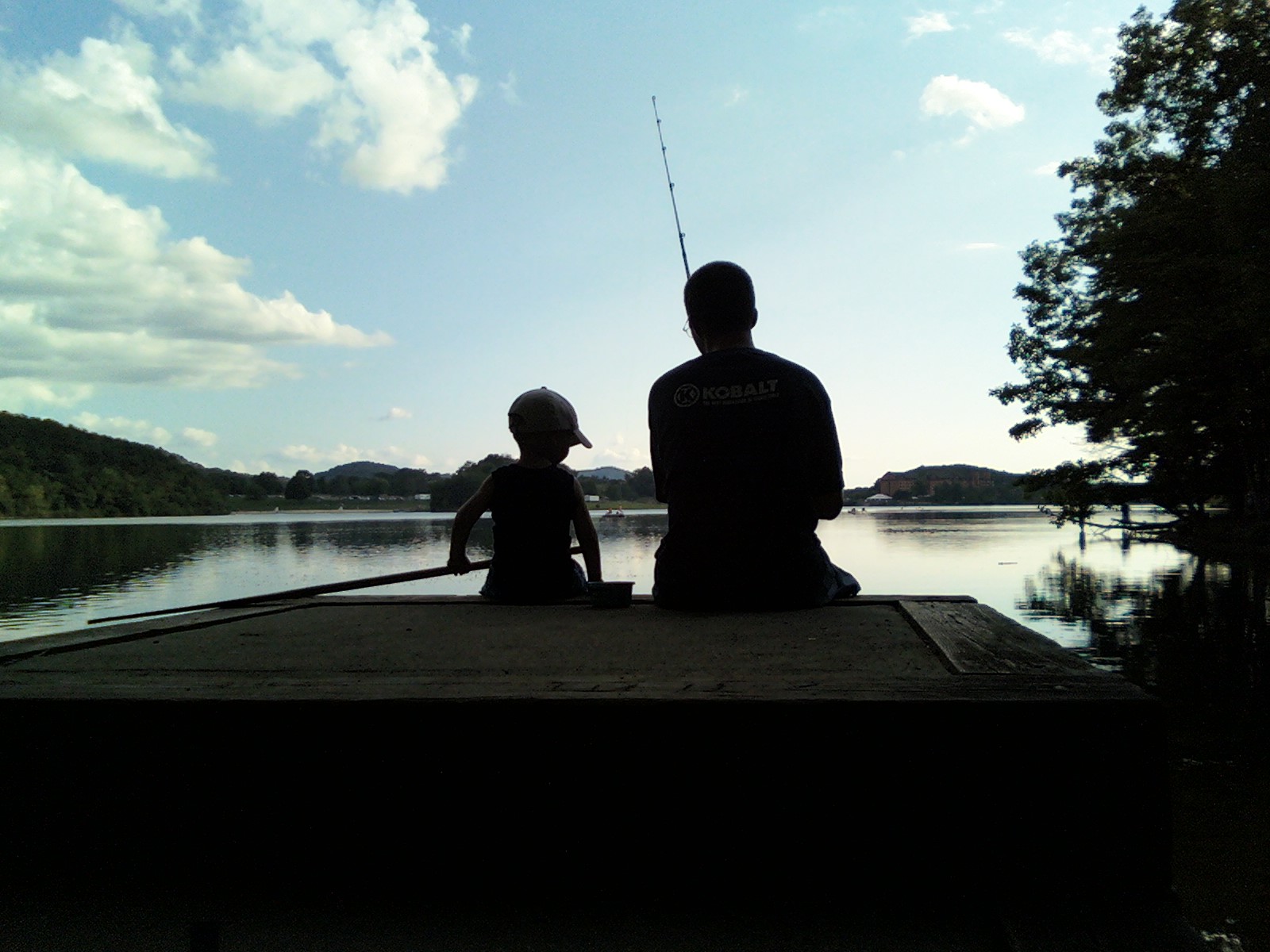 Father And Son Fishing