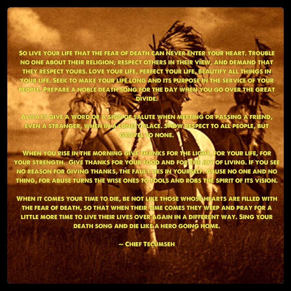 tecumseh warrior poem